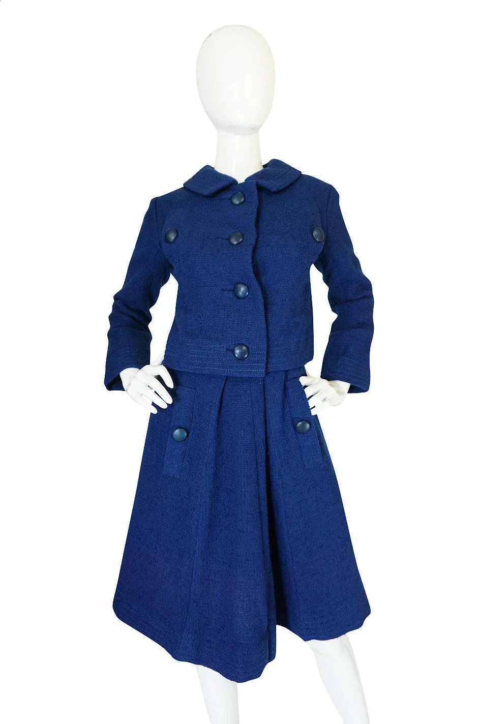 1950s Rare Christian Dior for Japan Blue Suit