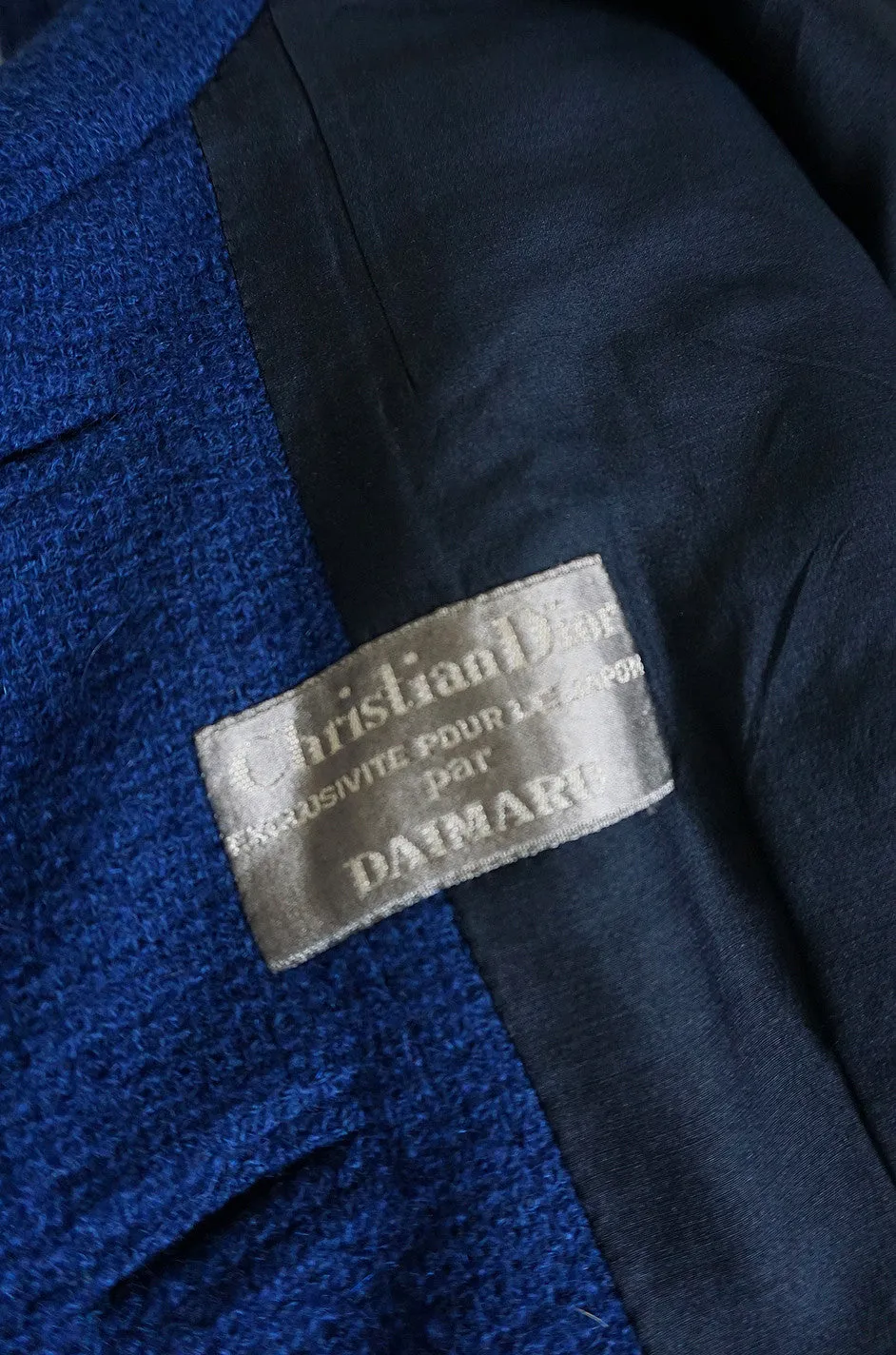 1950s Rare Christian Dior for Japan Blue Suit