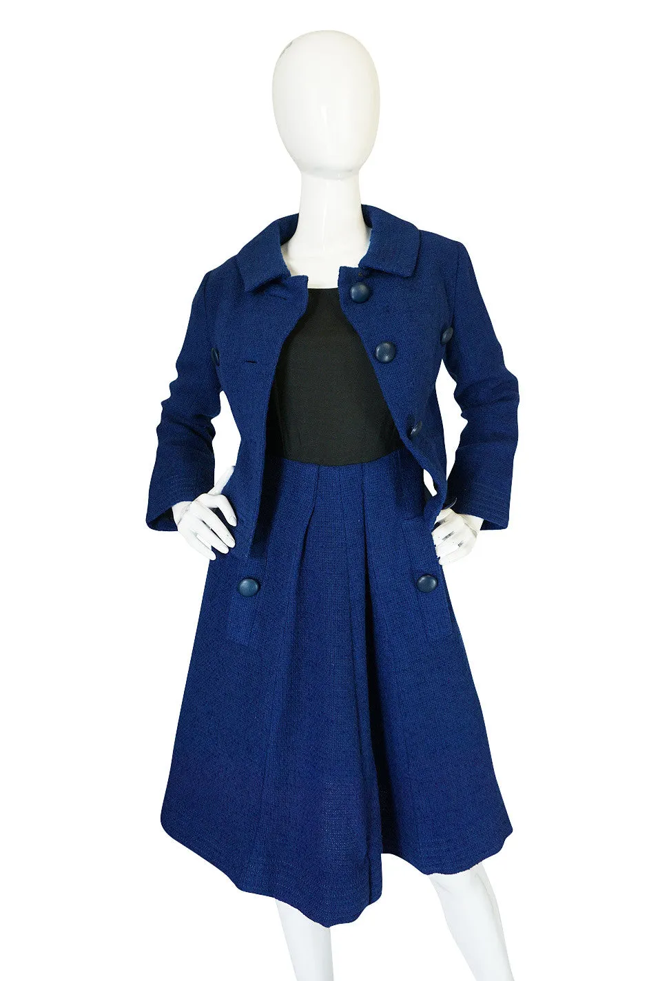 1950s Rare Christian Dior for Japan Blue Suit