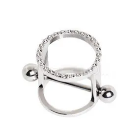 316L Stainless Steel Show Girls Jeweled Cylinder Nipple Jewelry