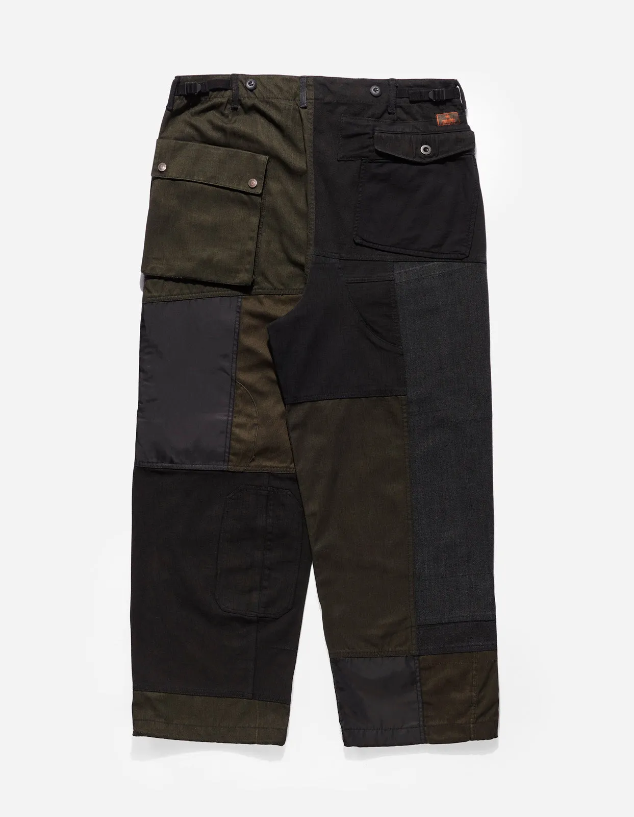 4277 Upcycled M65 Loose Cargo Pants Black O/D