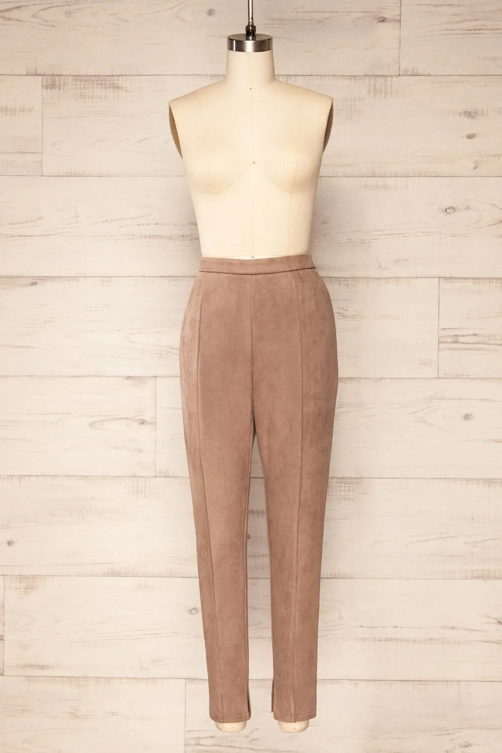 Assieni Taupe | Straight Leg Pants