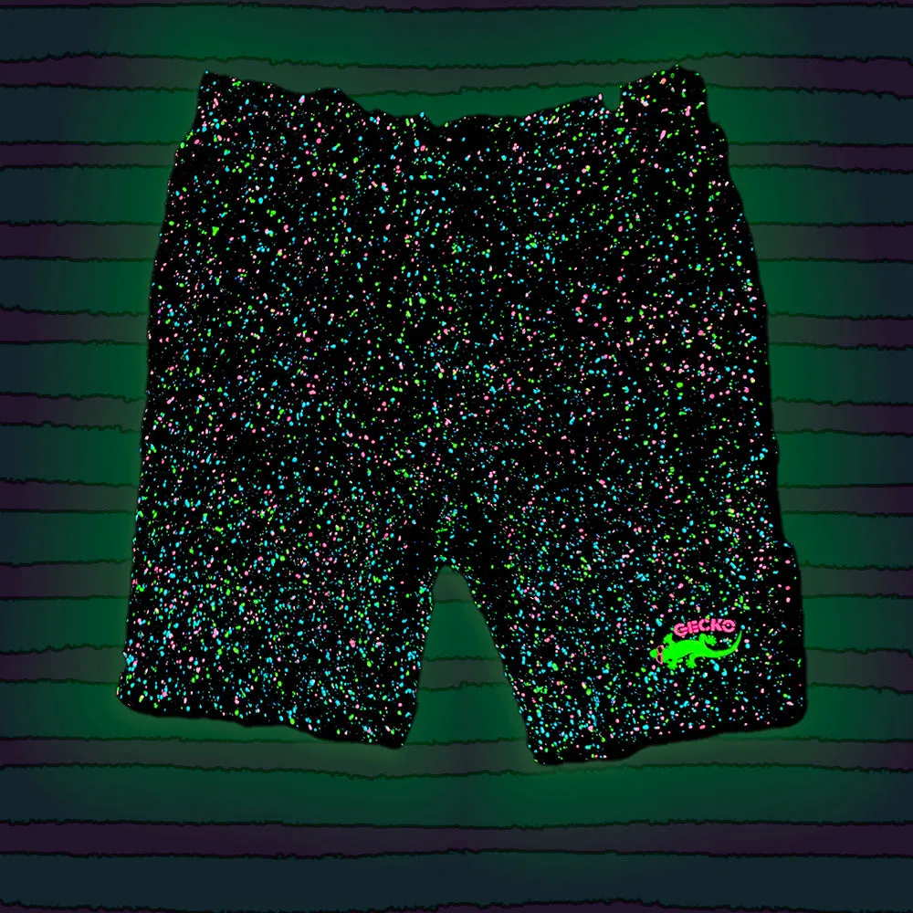 Black GITD (Glow In The Dark) SPLATTER Shorts