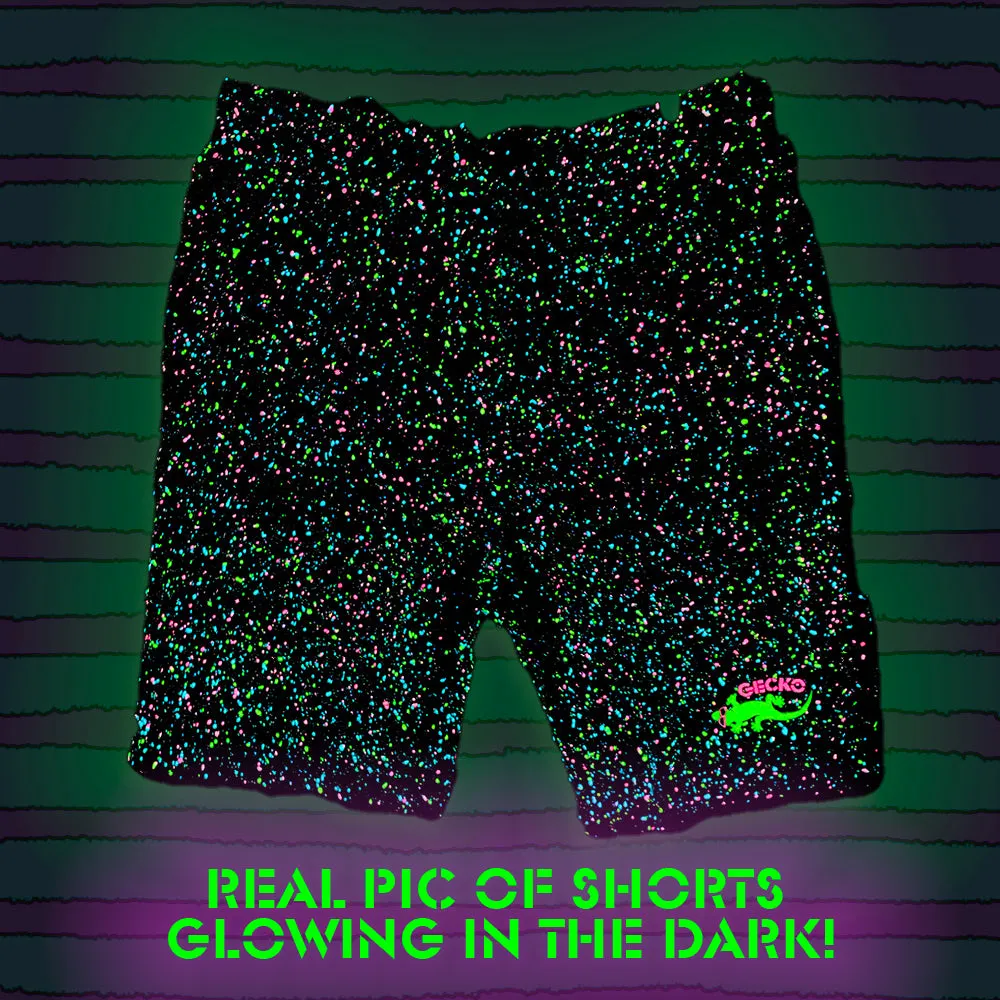 Black GITD (Glow In The Dark) SPLATTER Shorts