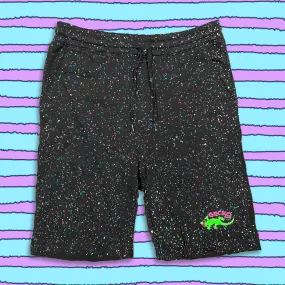 Black GITD (Glow In The Dark) SPLATTER Shorts