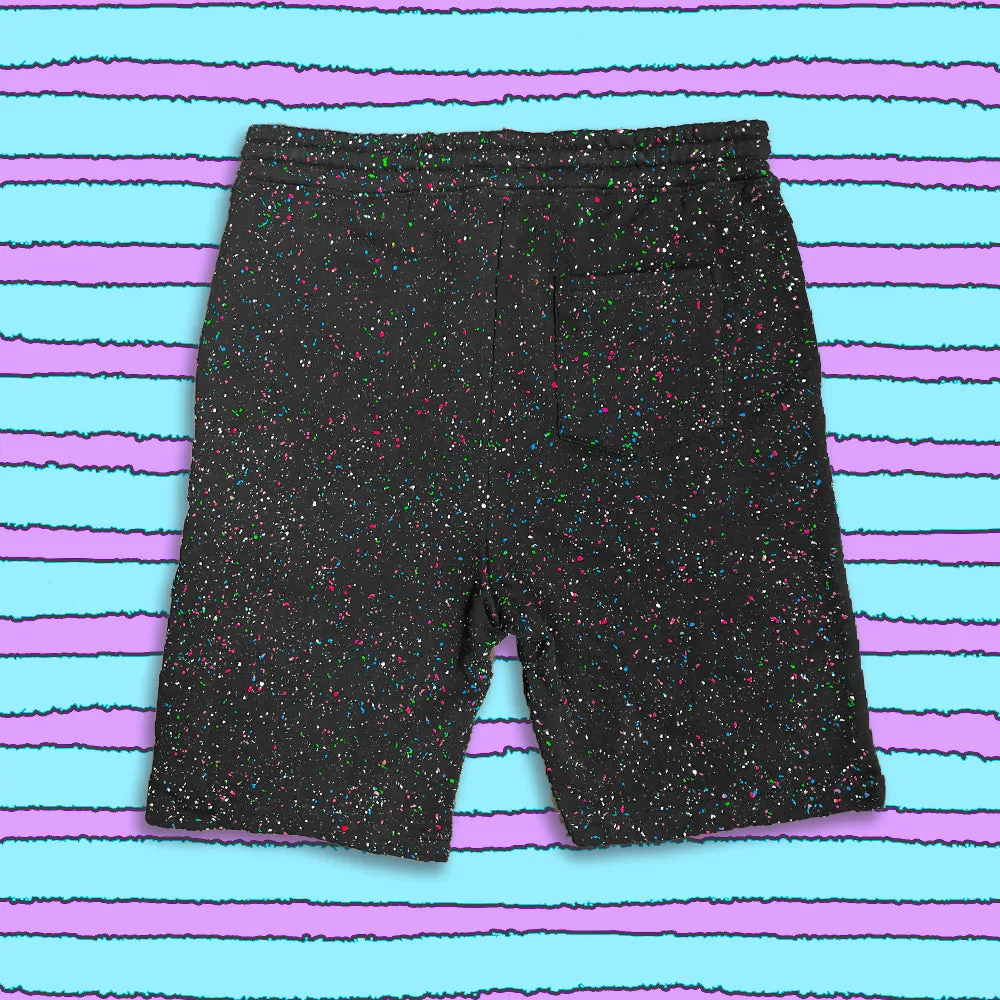 Black GITD (Glow In The Dark) SPLATTER Shorts