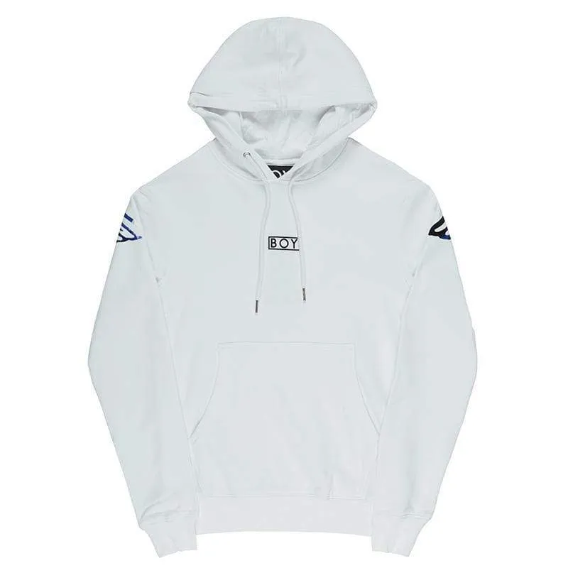 BOY EAGLE FLOCK HOODIE - WHITE