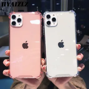 Colour Transparent Shockproof Silicone Case for iPhone