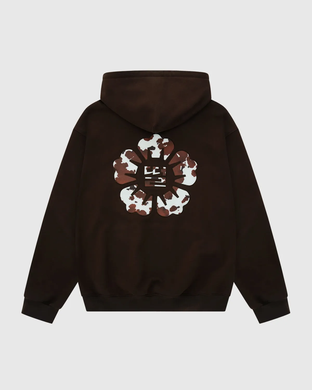 COWHIDE ARCH LOGO APPLIQUE HOODIE