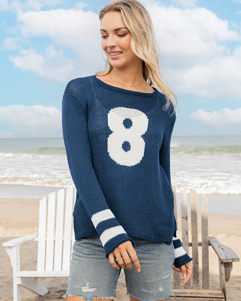 CUSTOMIZABLE NUMBER JERSEY CREW COTTON