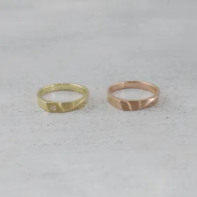 Edgy band Ring (3.5mm) - 14K/ 18K Gold