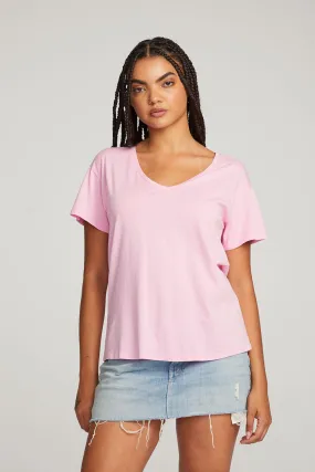 Everyday Essential Pastel Lavender V-neck Tee