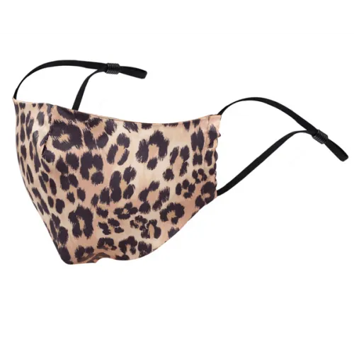 Face Mask - Double Silk (Leopard Tan)