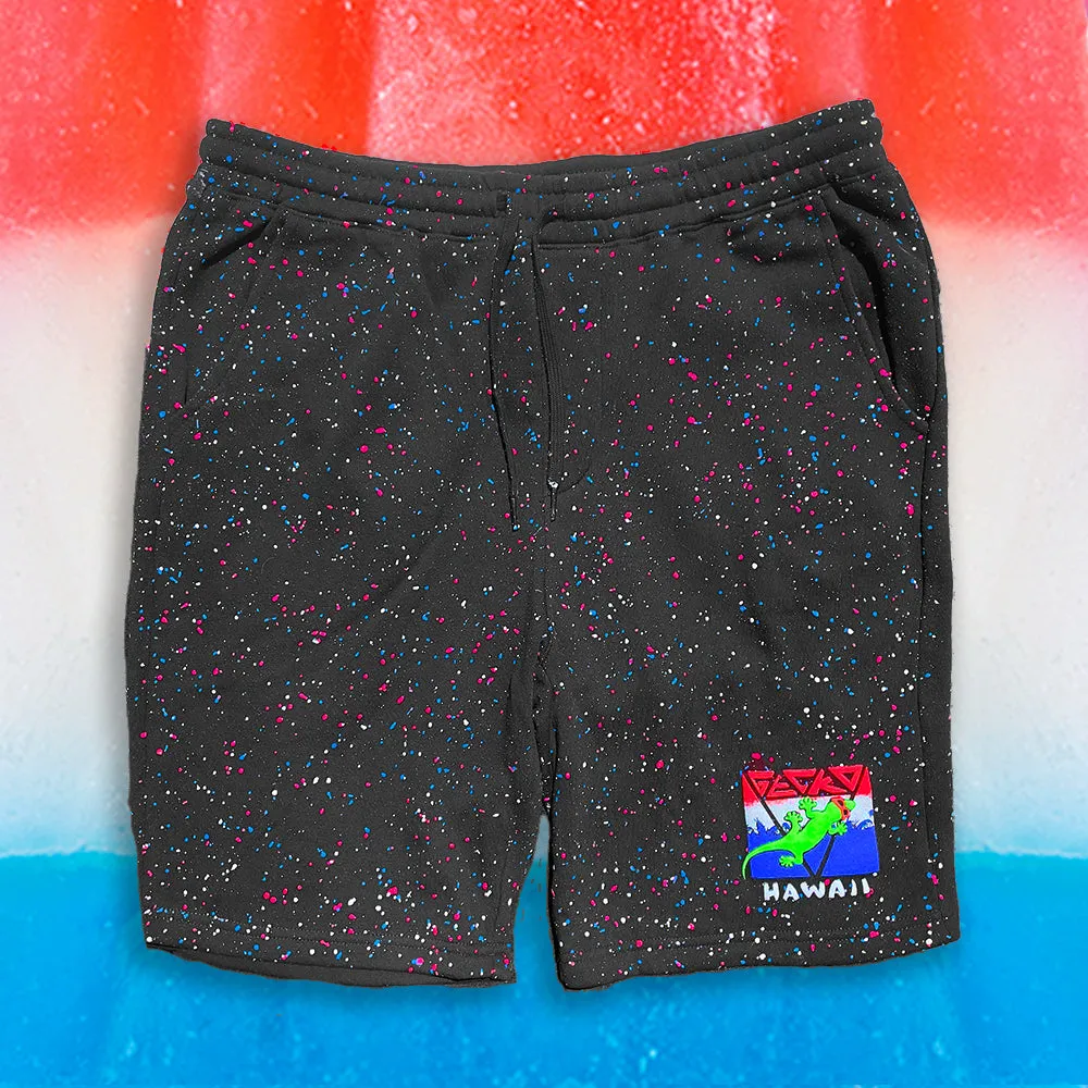 Gecko USA SPLATTER Glow In The Dark Black Shorts