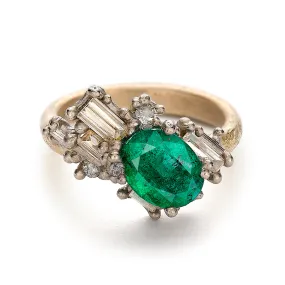 Gemfields Emerald and Diamond Luminous Cluster Ring