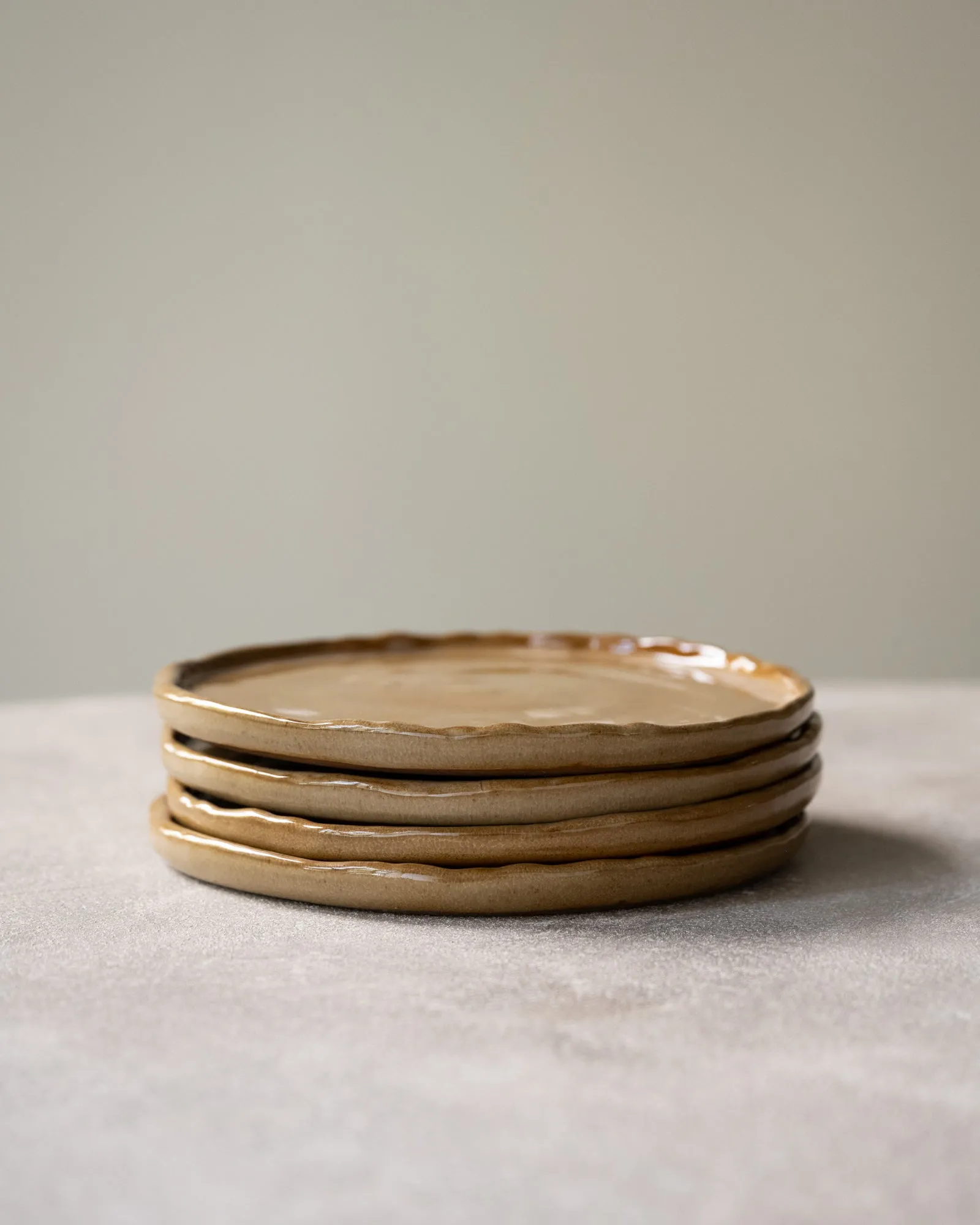 Handmade Dinner Plate Serpa Mustard