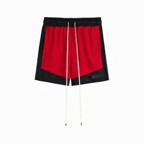 icon mesh gym short / red   black