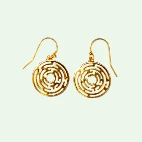 Labyrinth Petite Gold Earrings