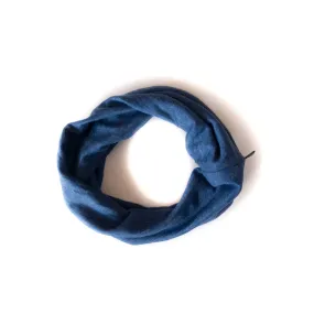 Loop royal blau Kinder, Merinowolle & Seide (bio/GOTS)