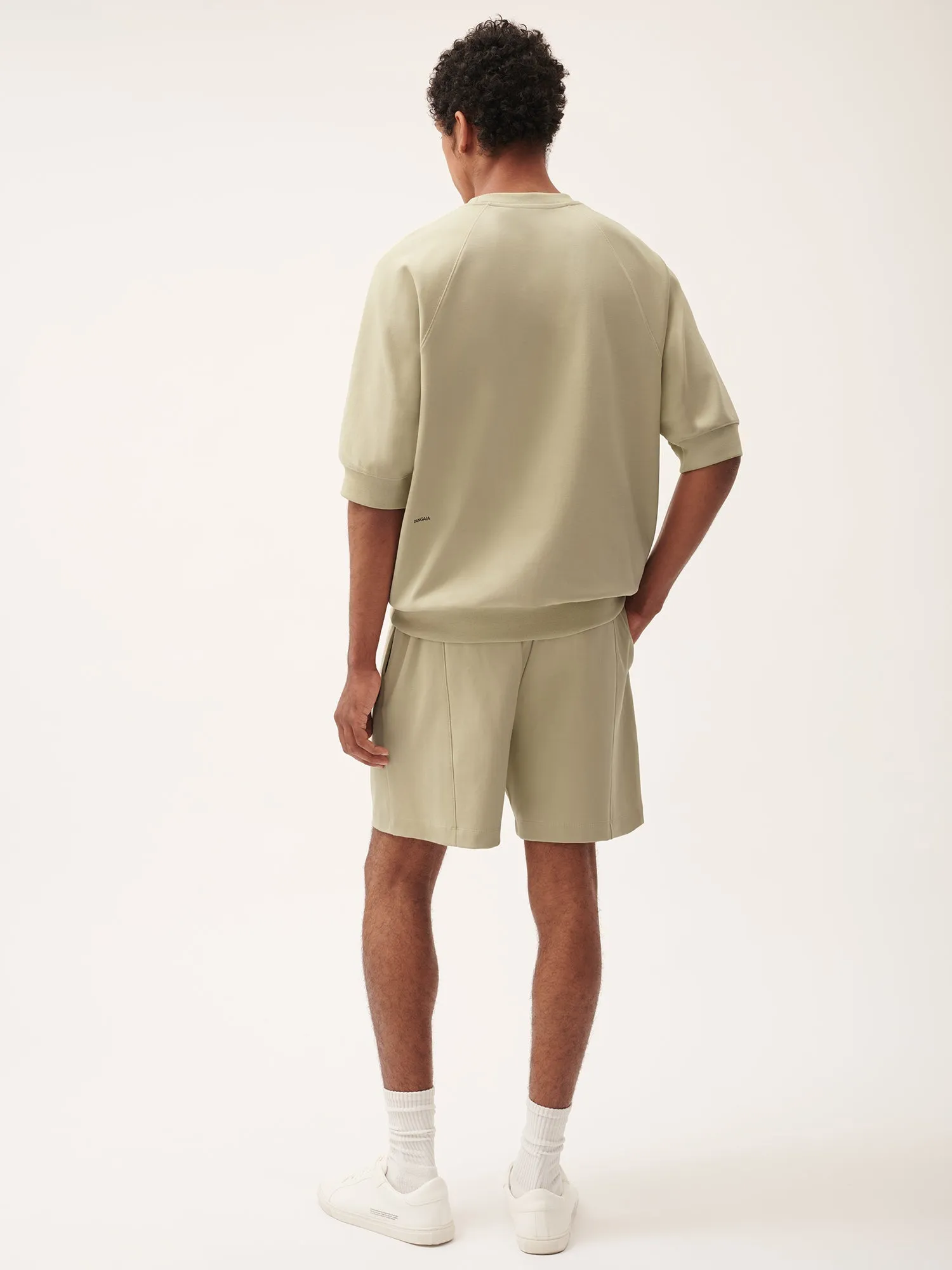 Mens DNA Double Jersey Panelled Shorts—maitake beige