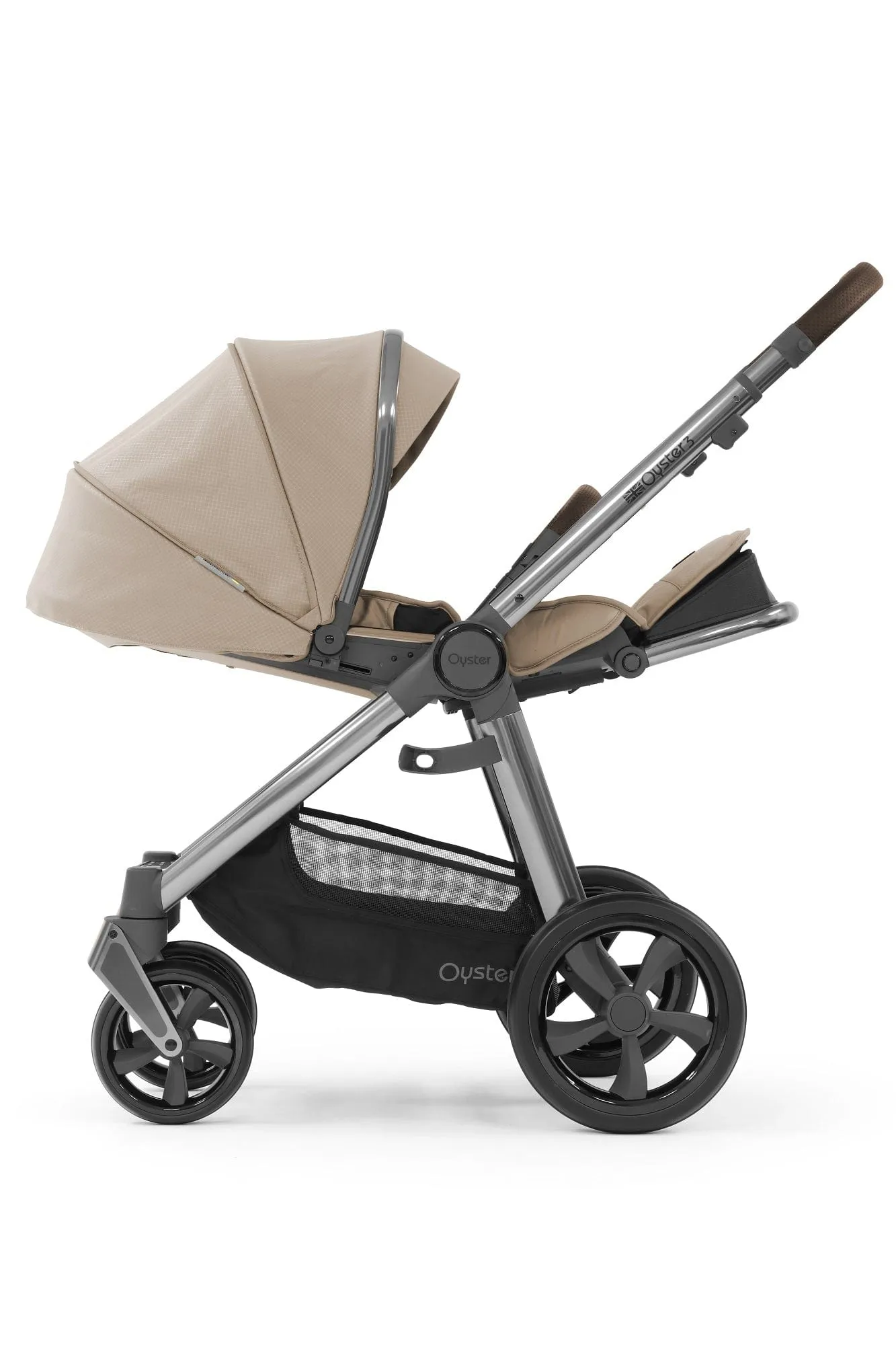 Oyster 3 Pushchair and Carrycot - Gun Metal/Butterscotch