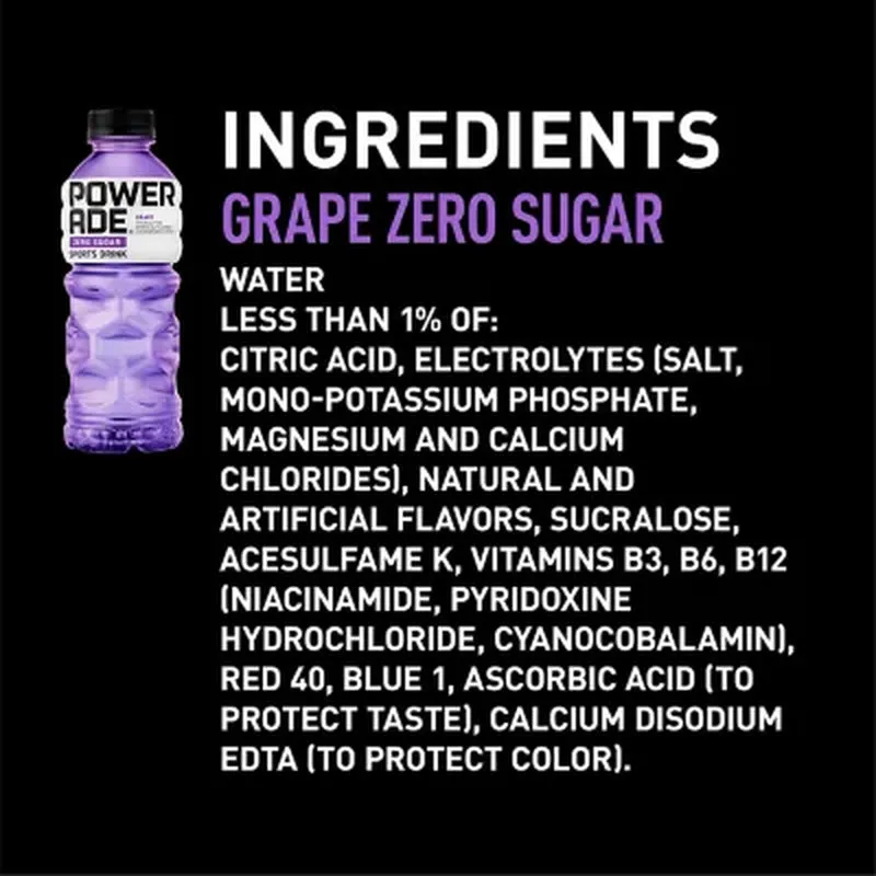 Powerade Zero Sports Drink Variety Pack (20 Fl. Oz., 24 Pk.)