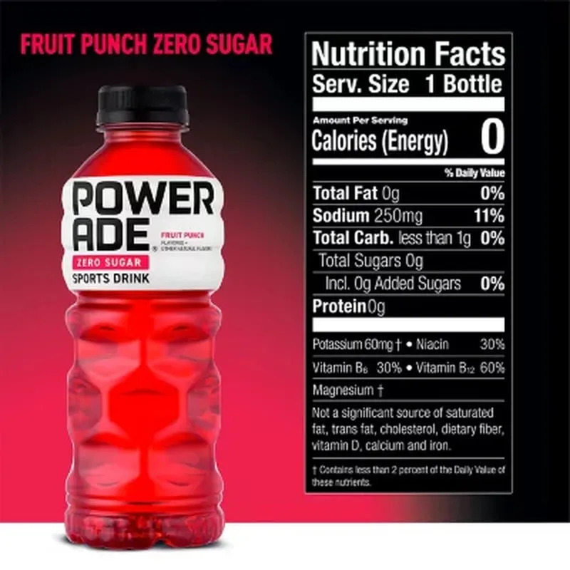 Powerade Zero Sports Drink Variety Pack (20 Fl. Oz., 24 Pk.)