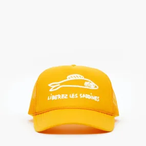 "Liberez les Sardines" Trucker Hat (Marigold)