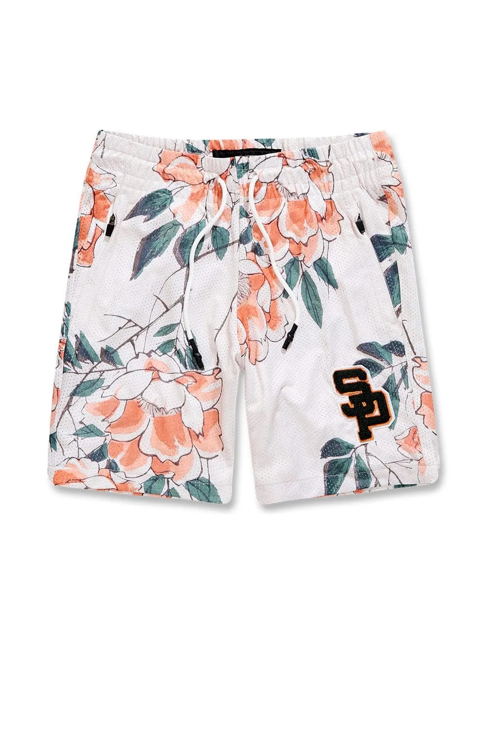 Retro - Cherry Blossom Mesh Shorts (Stone)