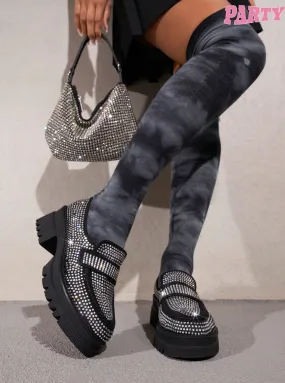 Rhinestone Platform Loafer