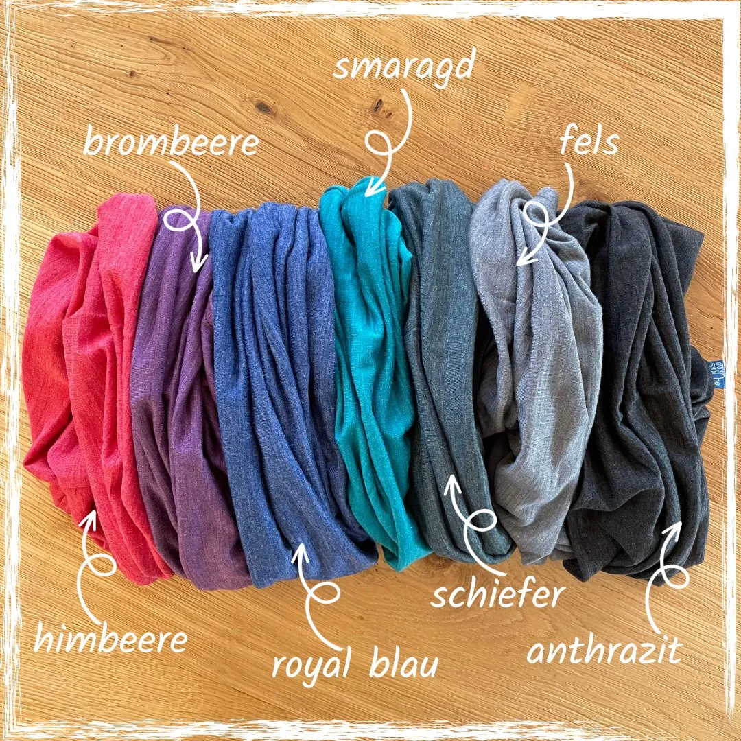 Schlauch-Loop schiefer grün, Merinowolle & Tencel (bio/GOTS)