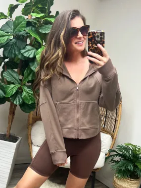 Sun or Shade Zip Up Jacket in Smokey Brown