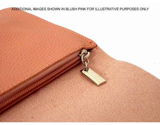 TAUPE ENVELOPE MULTI-POCKET CLUTCH BAG WITH WRISTLET AND LONG SHOULDER STRAP