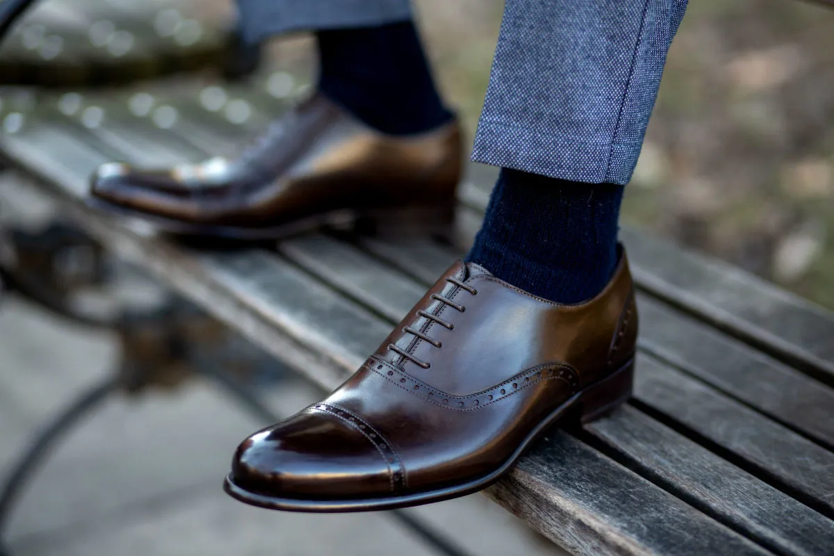 The Brando Semi-Brogue Oxford - Chocolate