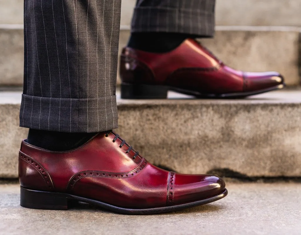 The Brando Semi-Brogue Oxford - Oxblood