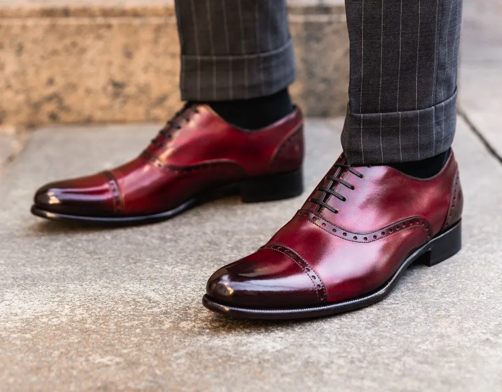 The Brando Semi-Brogue Oxford - Oxblood