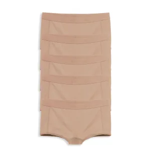 Tucking Boy Shorts 5-Pack - X= Chai