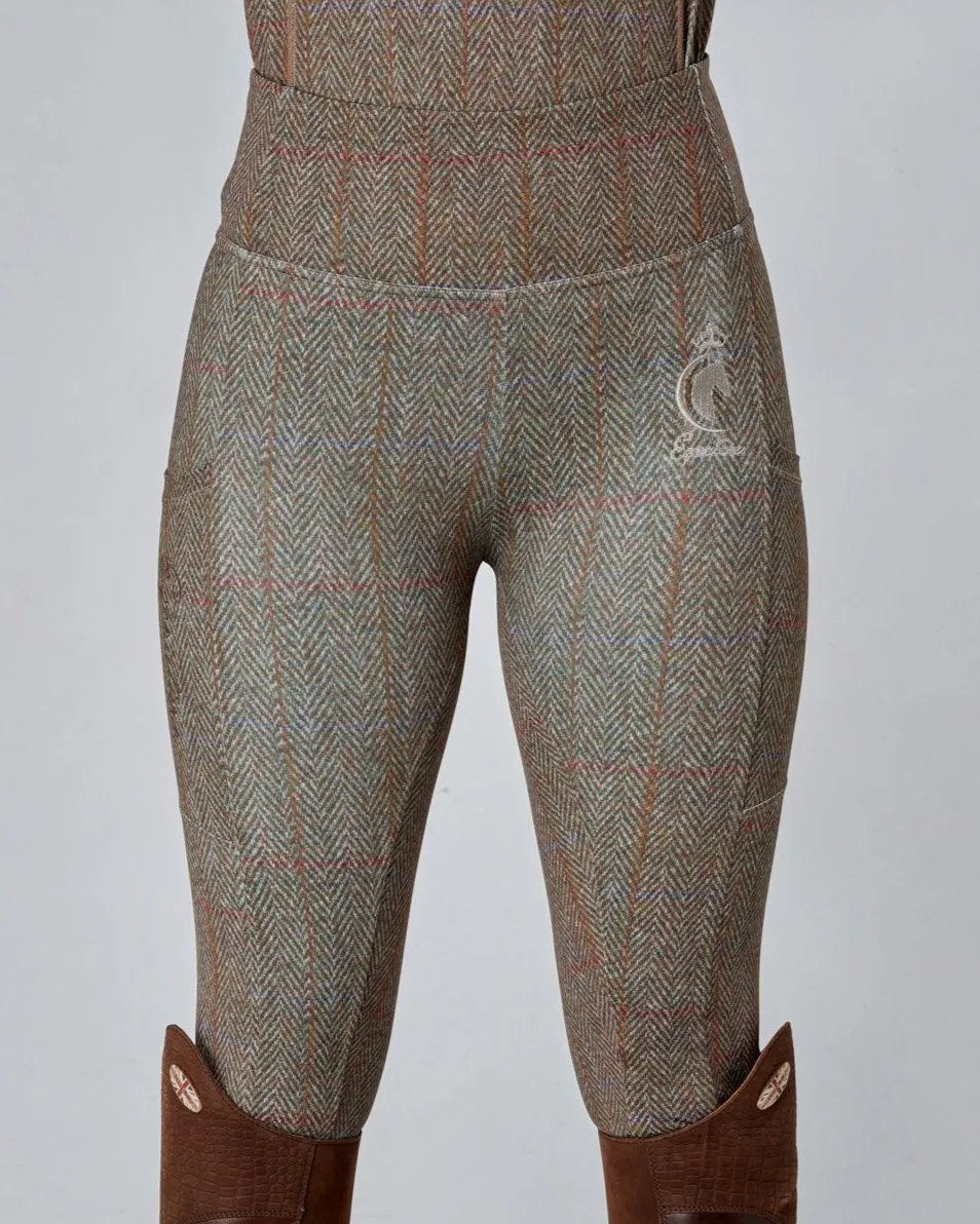 Tweed Effect Riding Leggings - No Grip