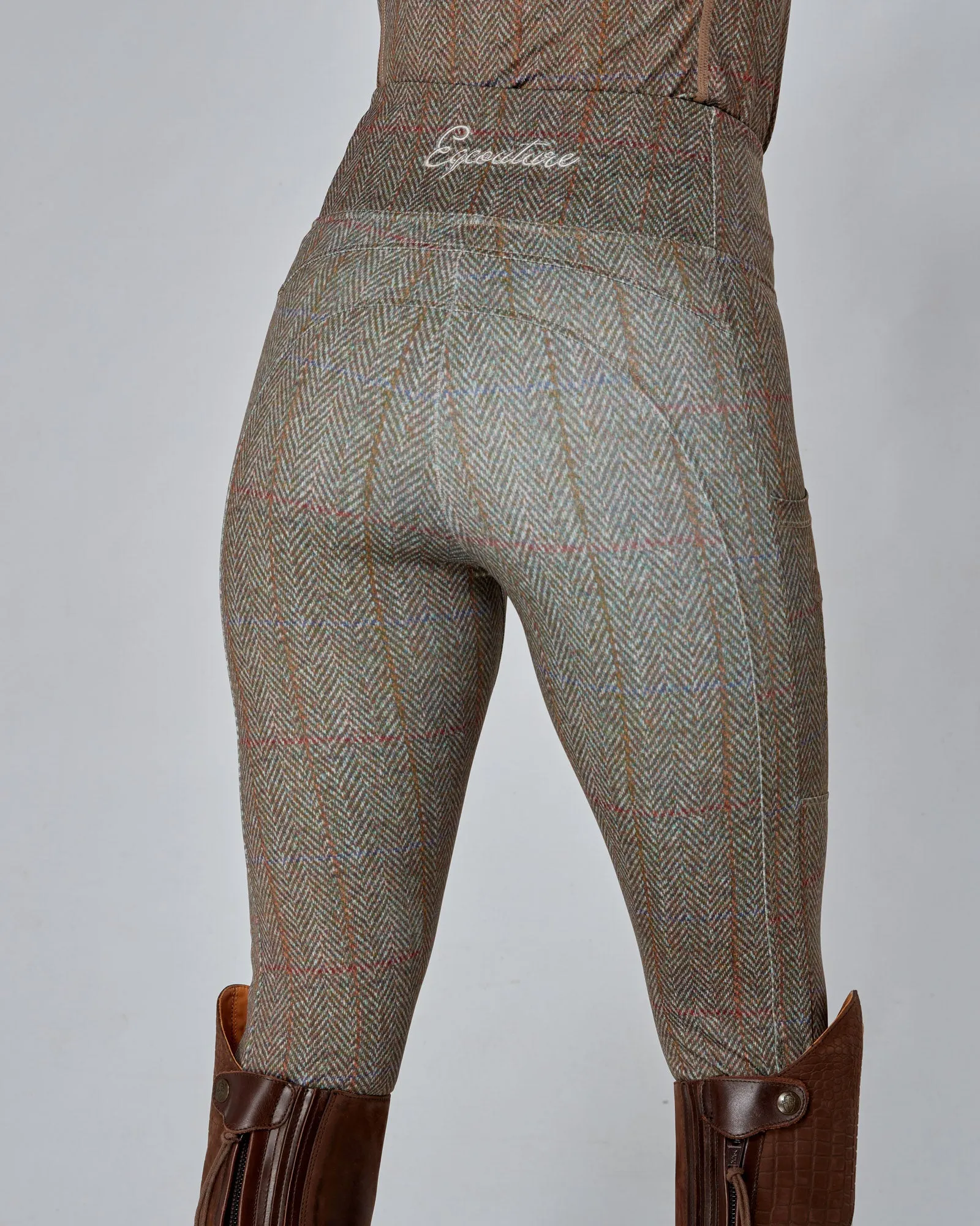 Tweed Effect Riding Leggings - No Grip