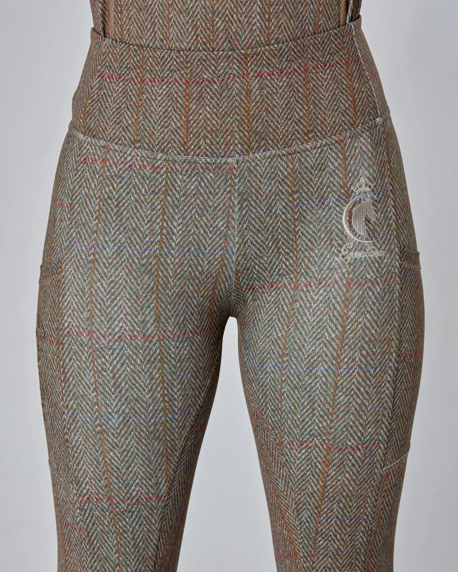 Tweed Effect Riding Leggings - No Grip