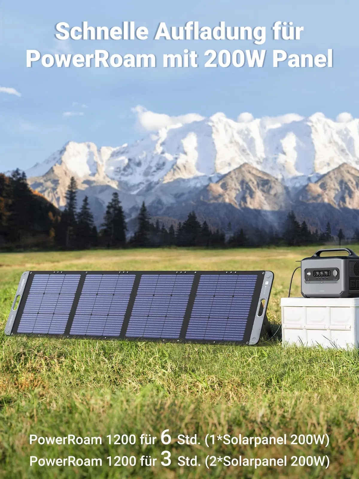 UGREEN Solar Panel Foldable Solar Panel for Portable Power Station (200 W)