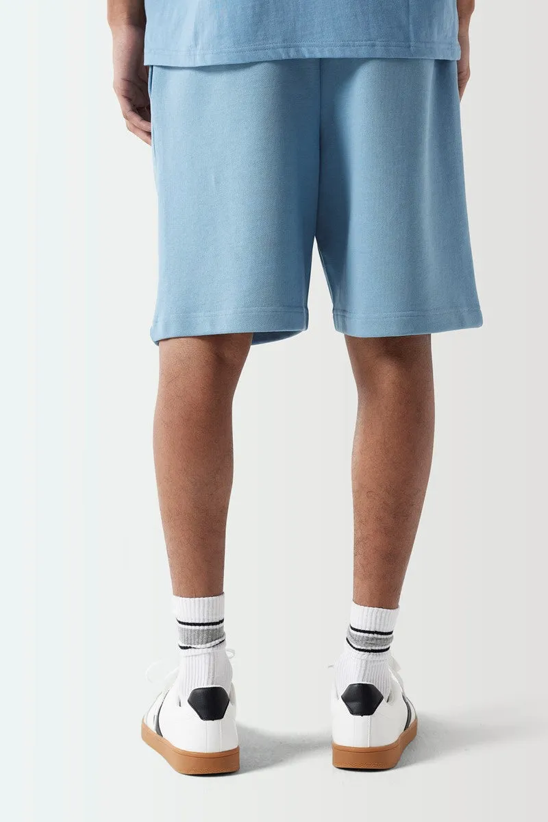 Varsity Graphic Sweat Shorts - Shadow Blue