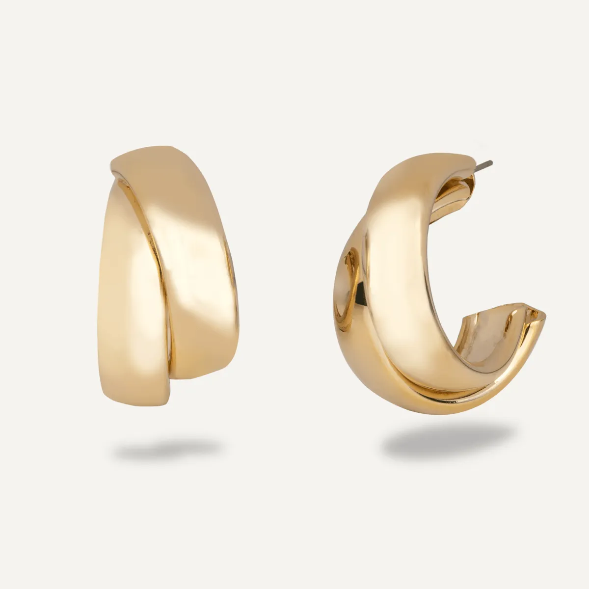 Vivienne Demi Double Hoop Earrings In Gold-Tone